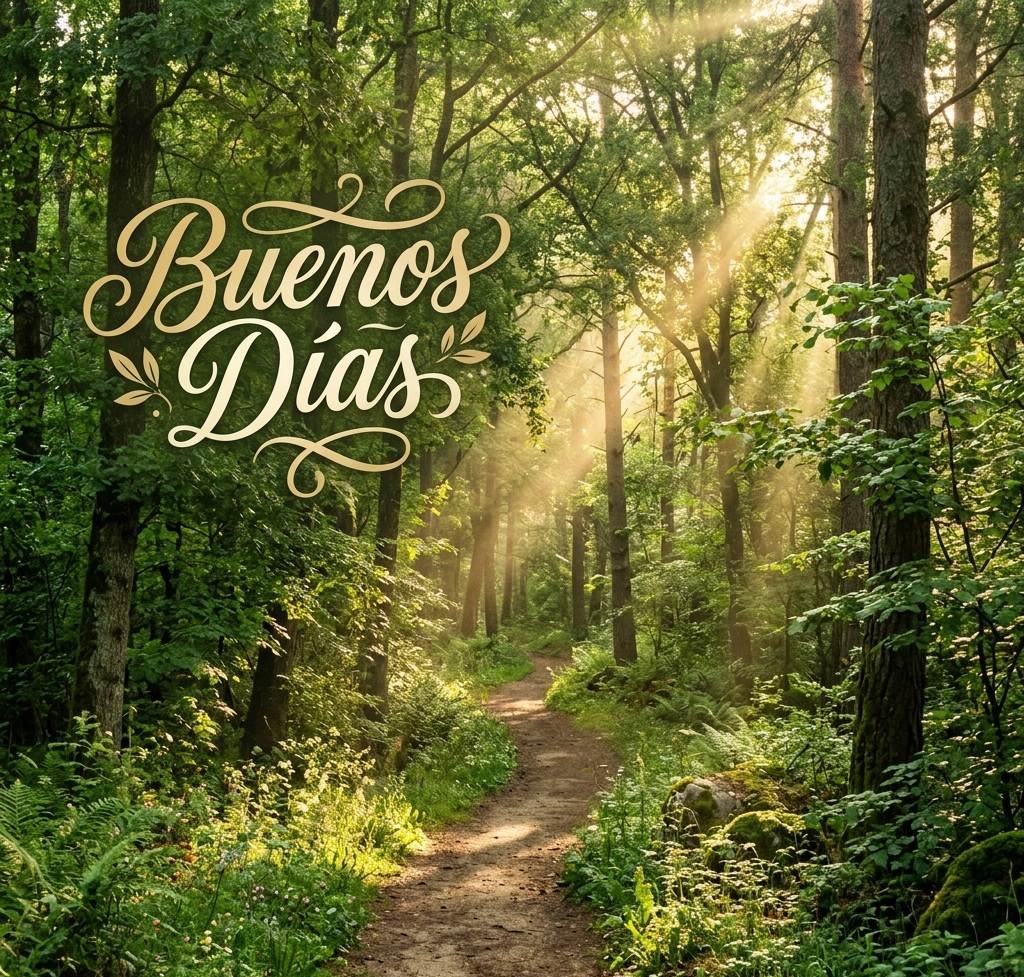 Buenos días paisaje bosque