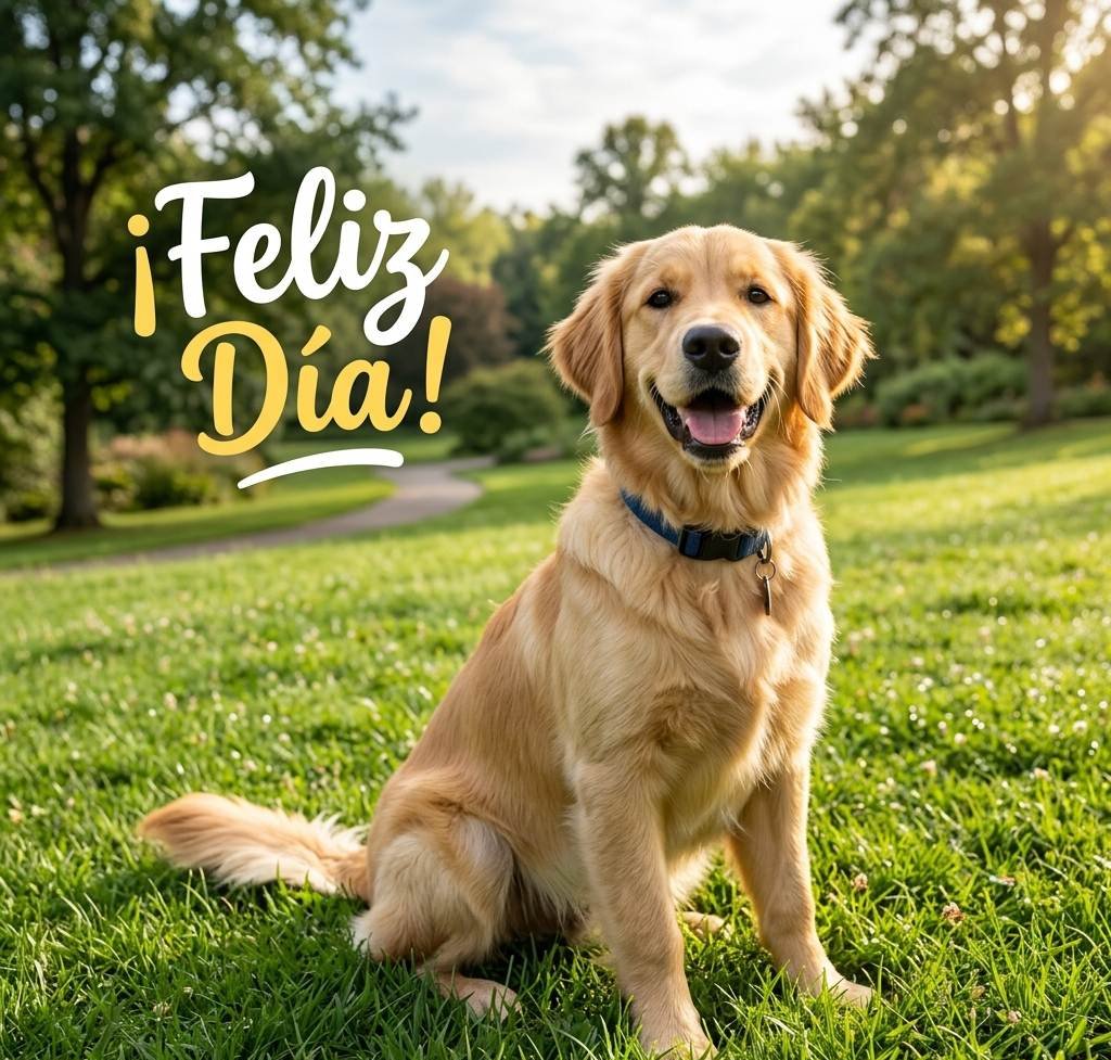 buenos dias perrito feliz