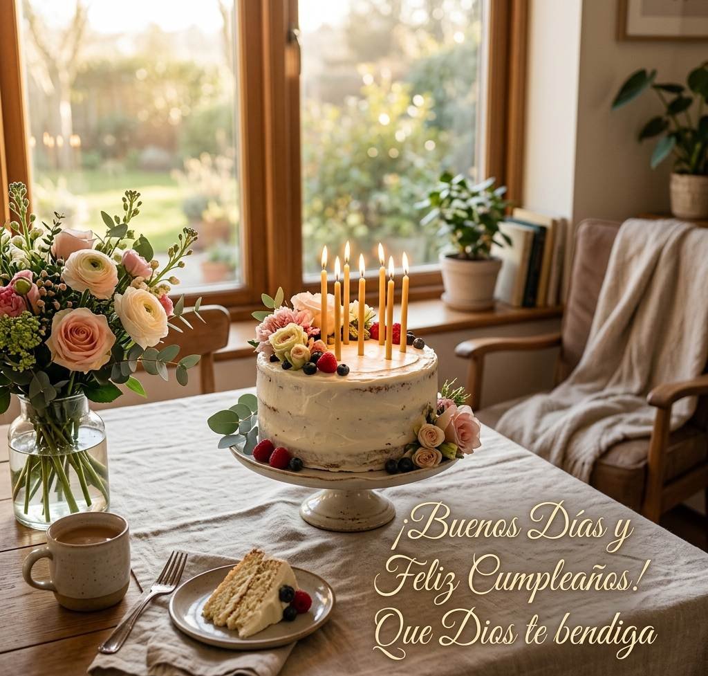 buenos dias feliz cumpleaños bendiciones