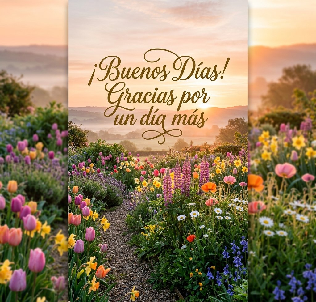 buenos dias gracias flores sol